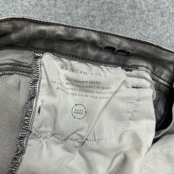 American Eagle Skinny Jeans Womens 12 Grey Cotton Blend Ne(x)t Level Stretch - Picture 9 of 14